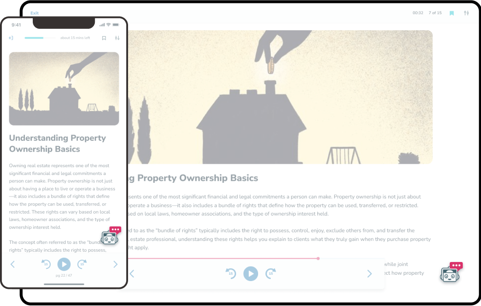 Final design showing the Virtual Instructor floating chat button relocated to a more familiar position